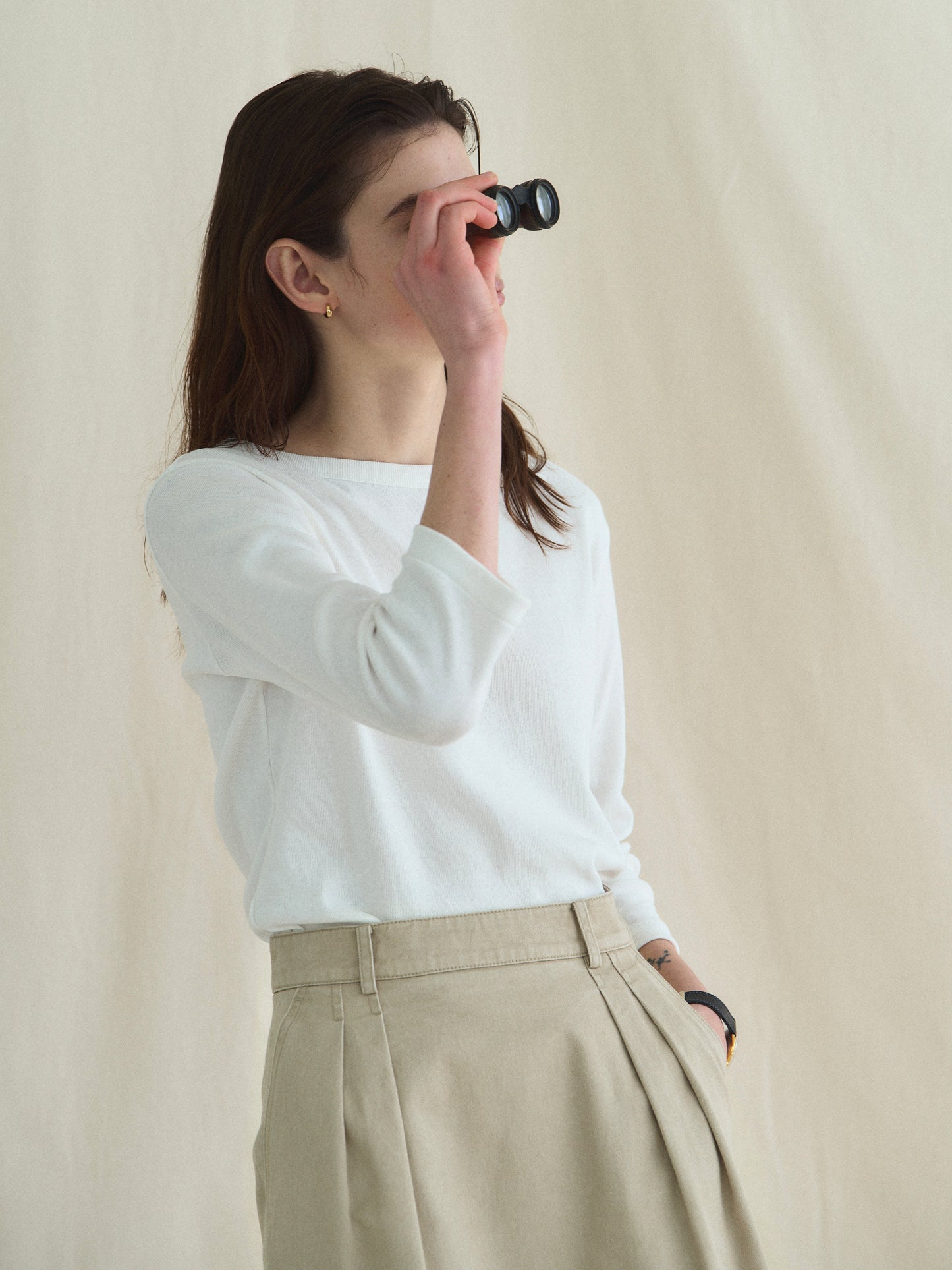 SOFTNESS 3/4 SLEEVE TEE [ White ] - 2nd Restock