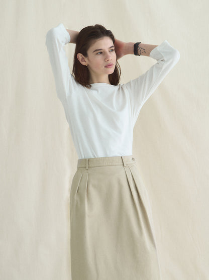 SOFTNESS 3/4 SLEEVE TEE [ White ] - 2nd Restock