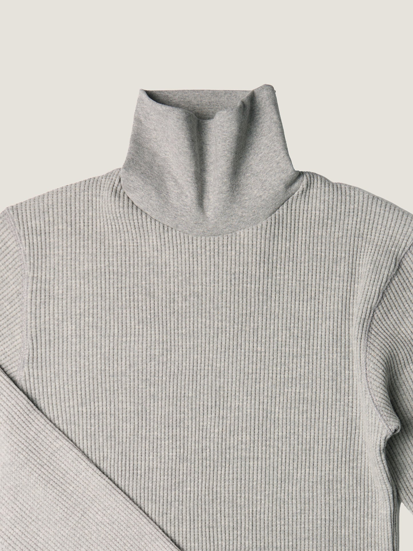 SALLY'S WAFFLE TURTLE TEE [ Heather Grey ]