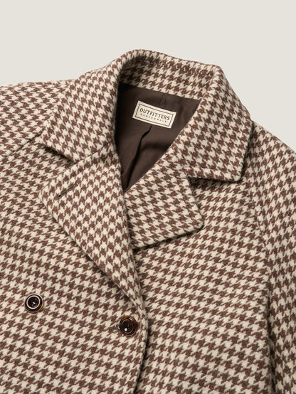 SHELBY COAT [ Brown Houndstooth Check Tweed ] 2nd pre-order
