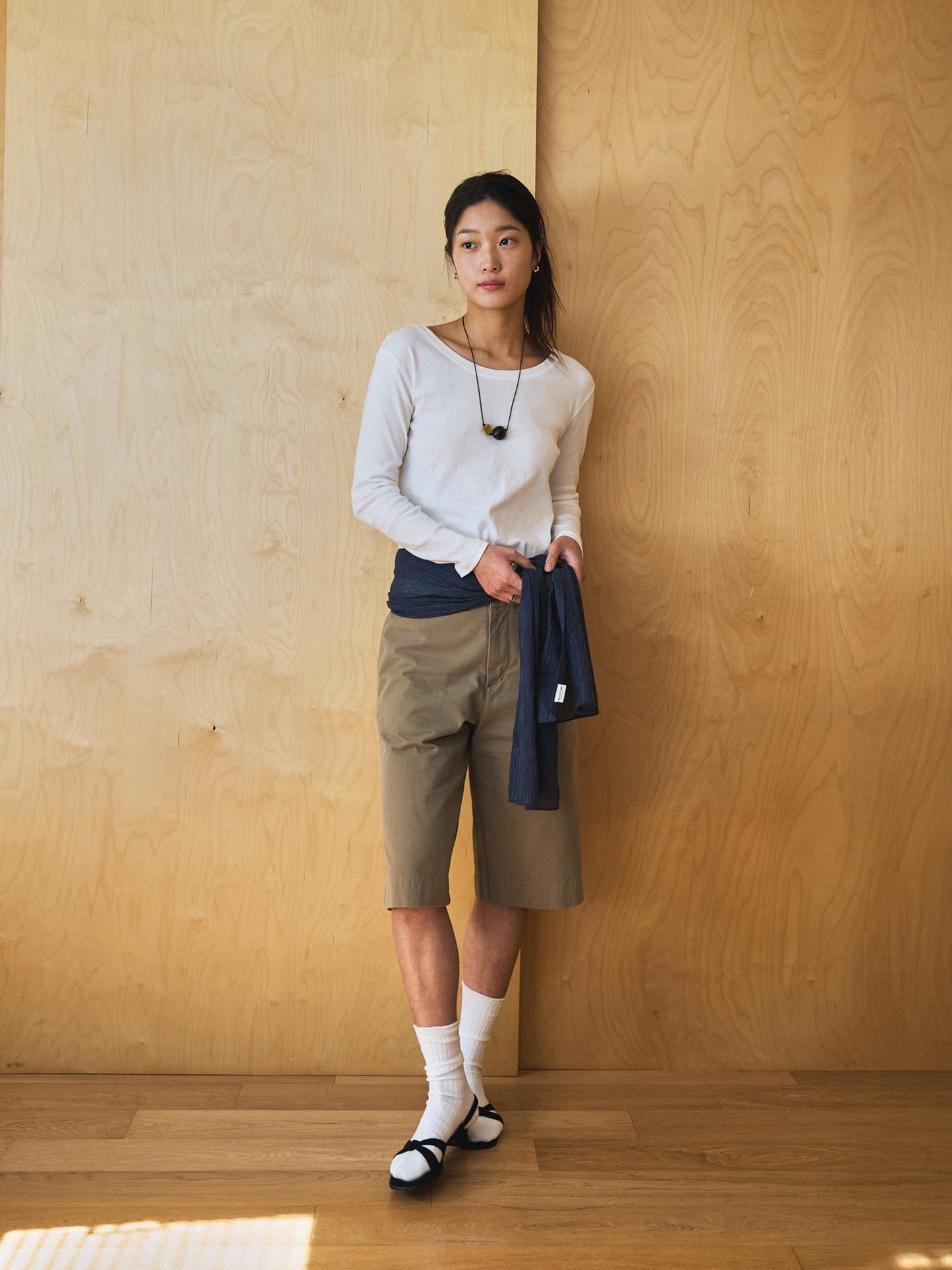 SMOOTH SCOOP NECK TOP [ White ]