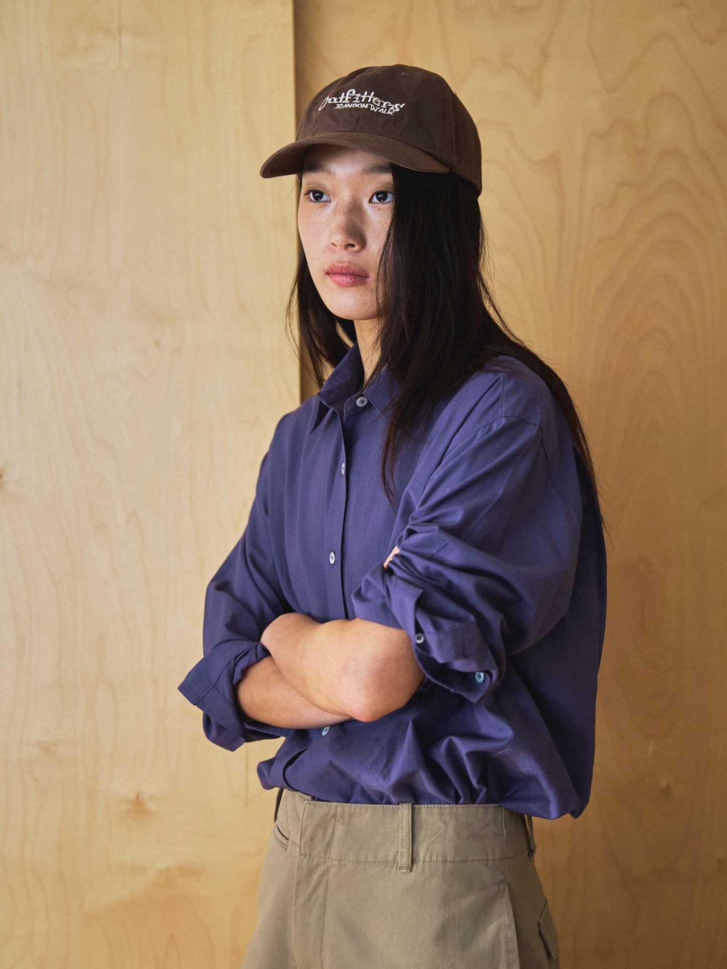MARTHA LIGHT COTTON SHIRT [ Blue Berry ]