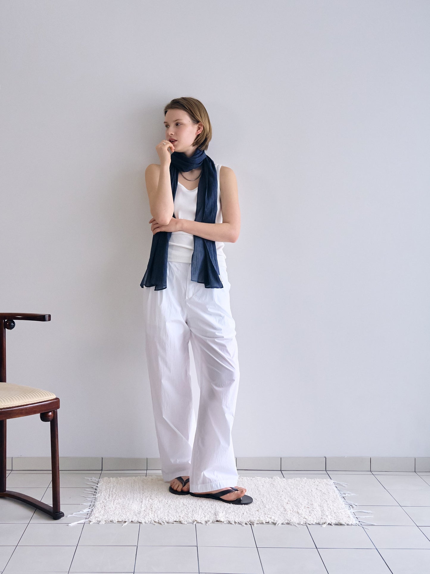 ROSA EASY COTTON PANTS [ White ]