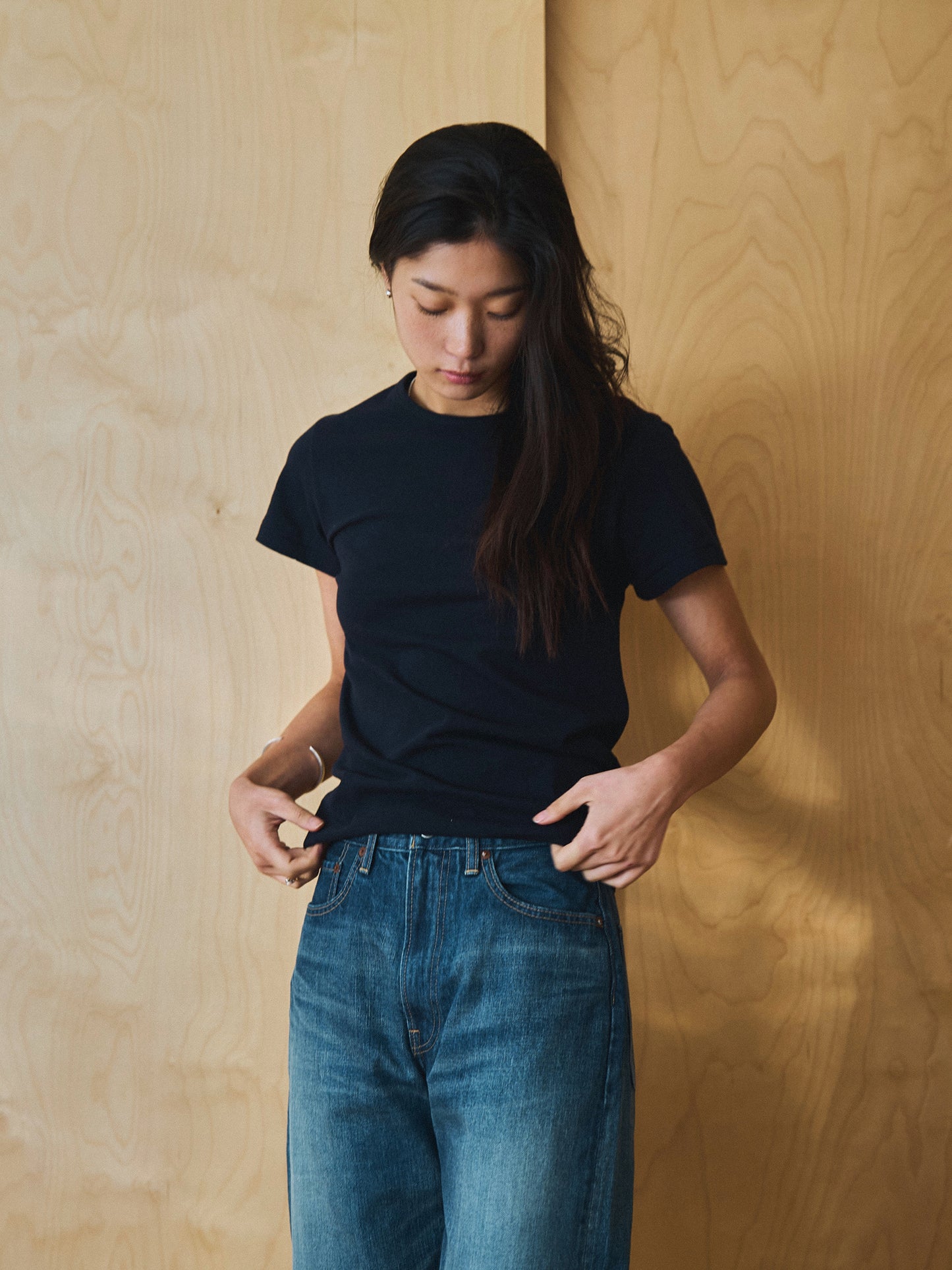 ALWAYS CREW NECK T-SHIRT [ Navy ]