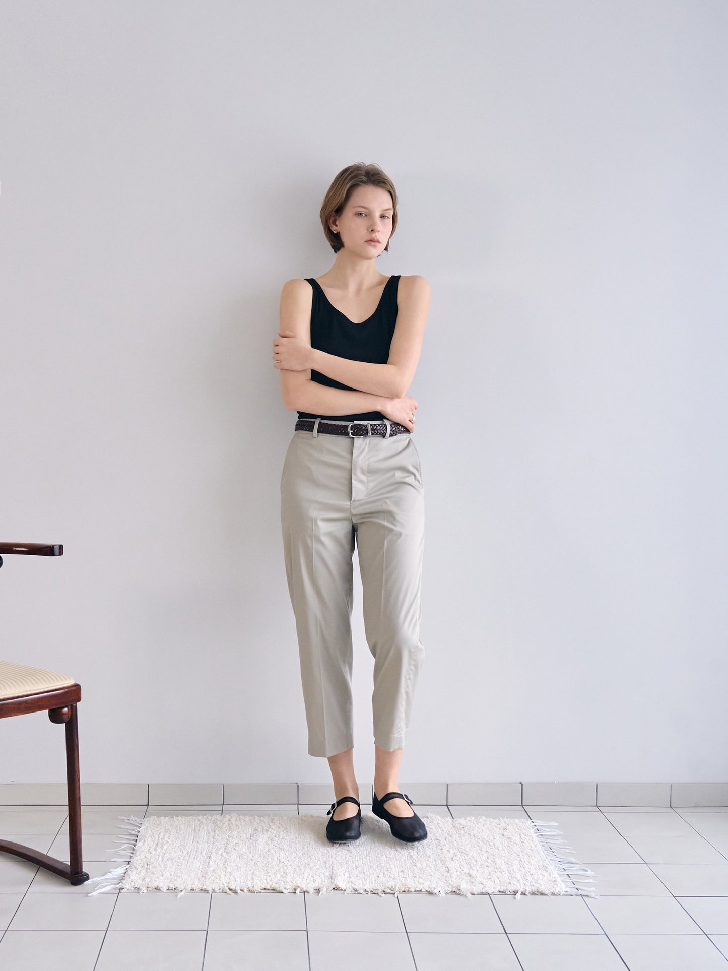 SOFT STRETCH SLEEVELESS [ Black ]