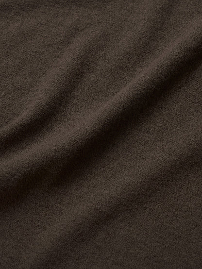 RUSTLE WOOL TURTLE TOP [ Taupe Brown ]