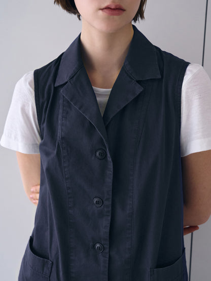 IRIS CHORE DRESS [ Navy ]
