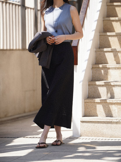 (-30%) AIÒLA LONG SKIRT [ Black ]