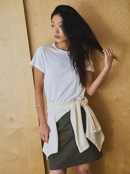 ALWAYS CREW NECK T-SHIRT [ White ]