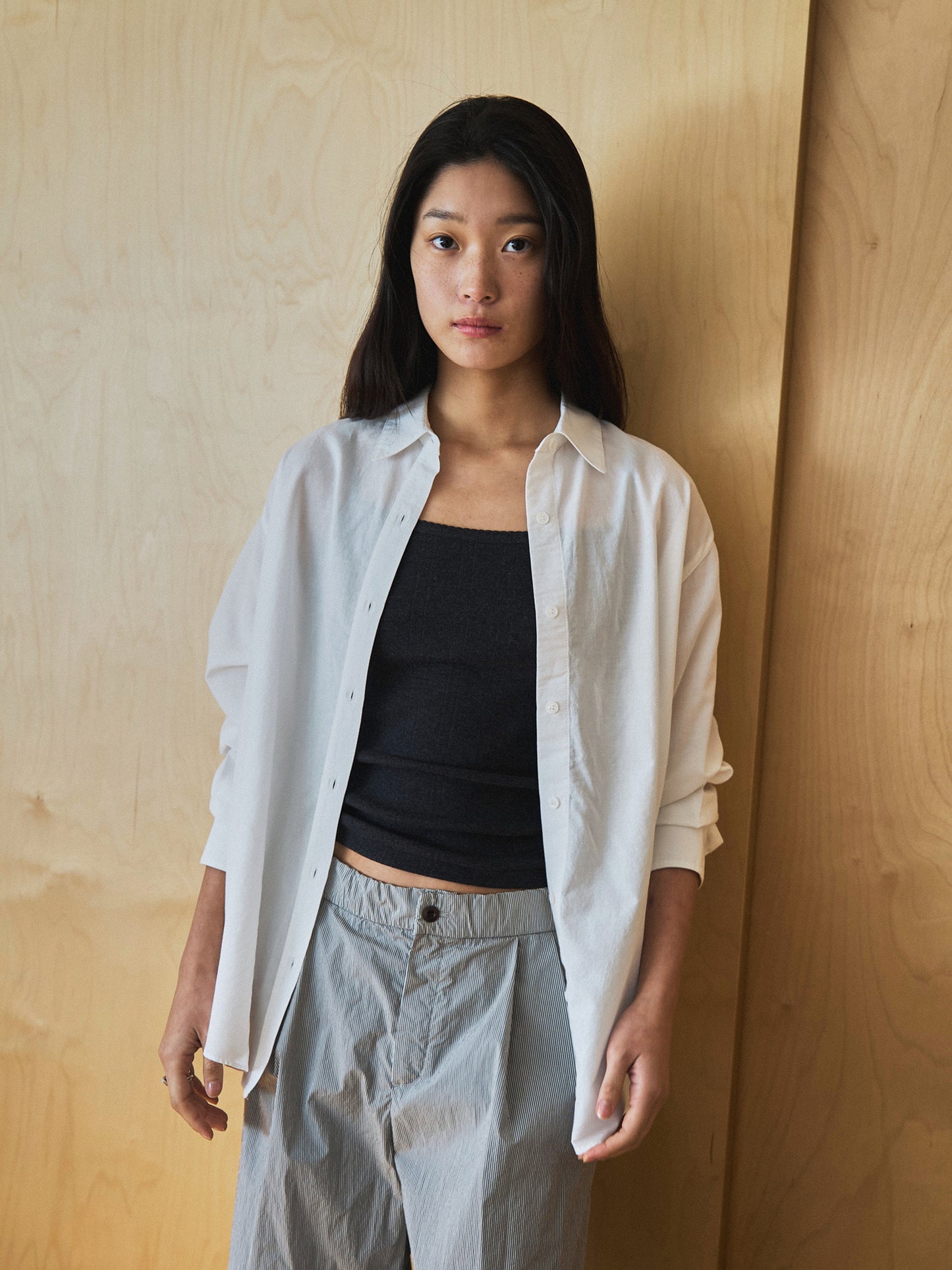 MARTHA LIGHT COTTON SHIRT [ Pure White ]