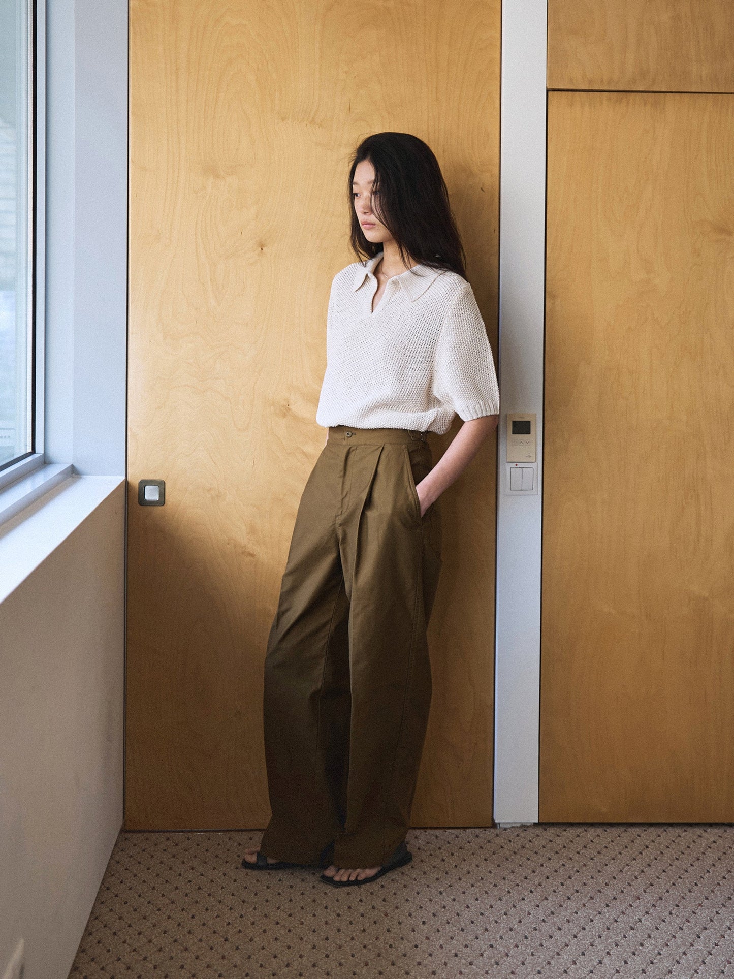 50's ITALIAN ARMY CHINO PANTS [ Golden Brown ]