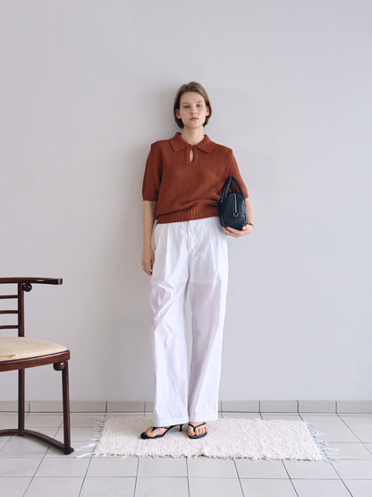 LOW GAUGE SKIPPER SWEATER New Season [ Terracotta Red ]