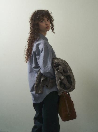 2 POCKET BUTTON DOWN SHIRT [ Navy Oxford ]