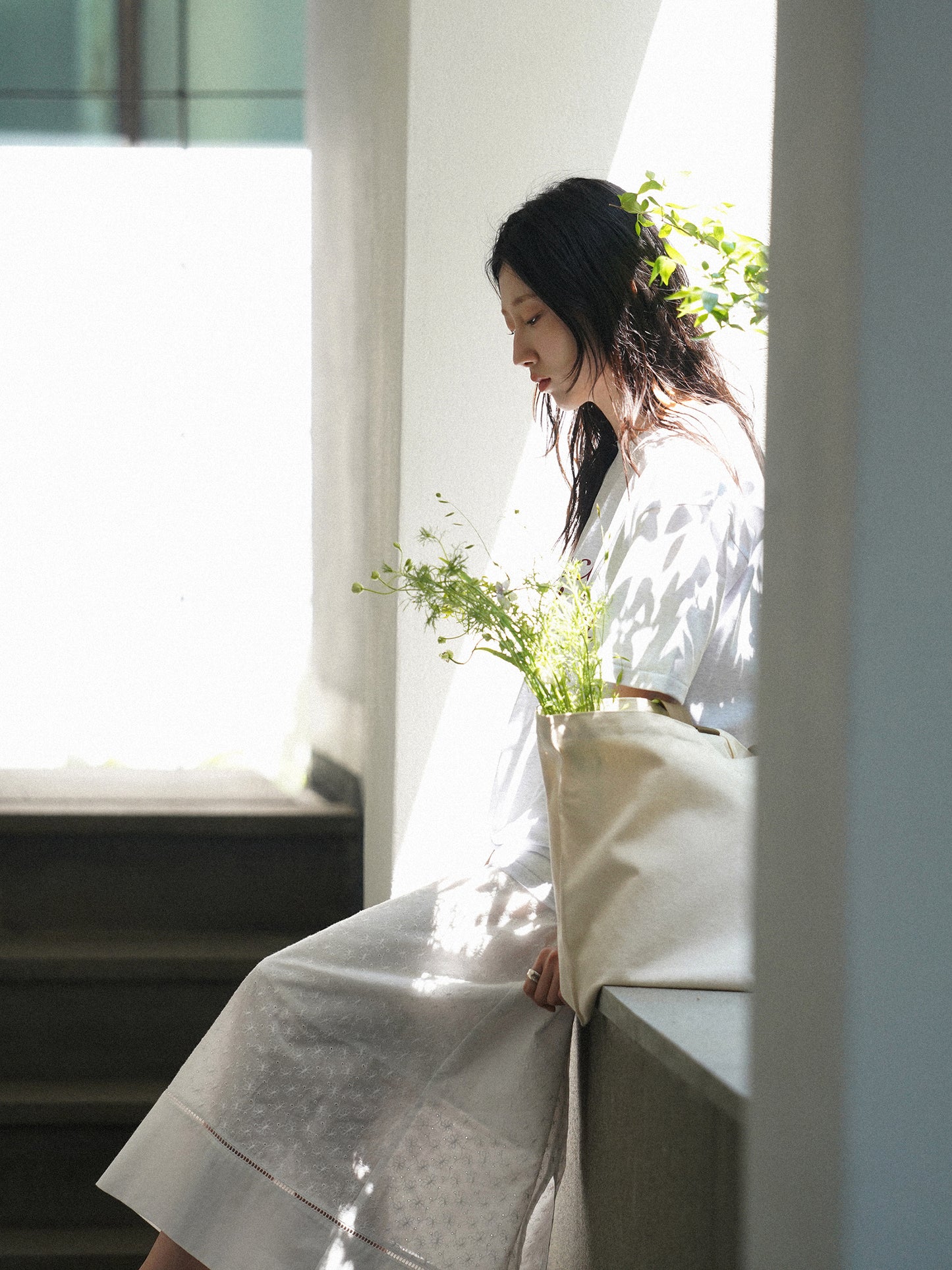 (-30%) AIÒLA LONG SKIRT [ Pure White ]