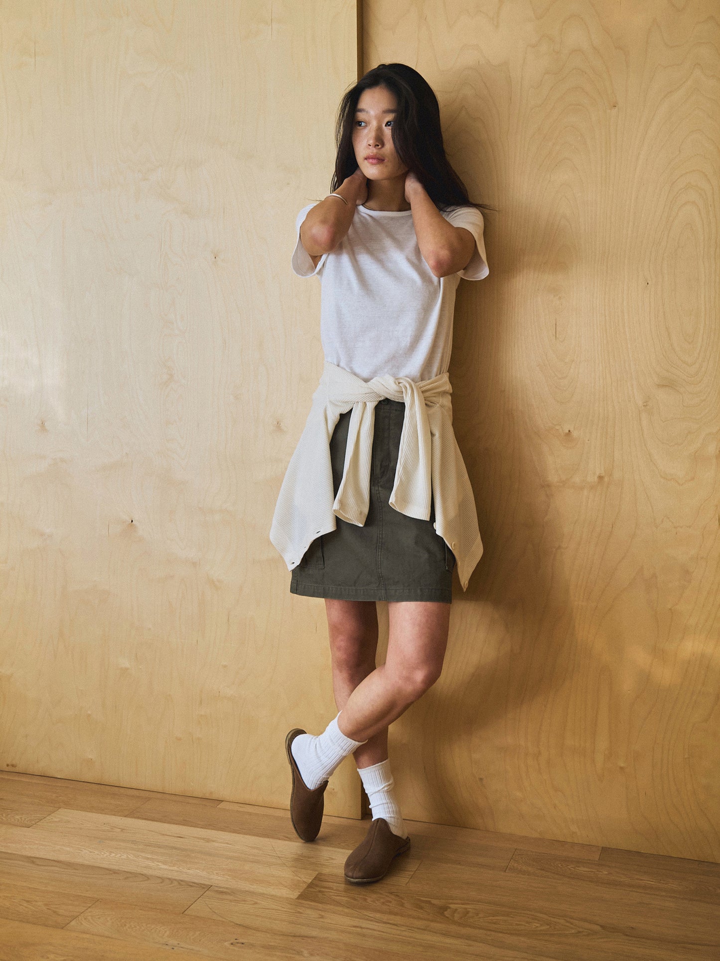 ALWAYS CREW NECK T-SHIRT [ White ]