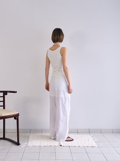 ROSA EASY COTTON PANTS [ White ]