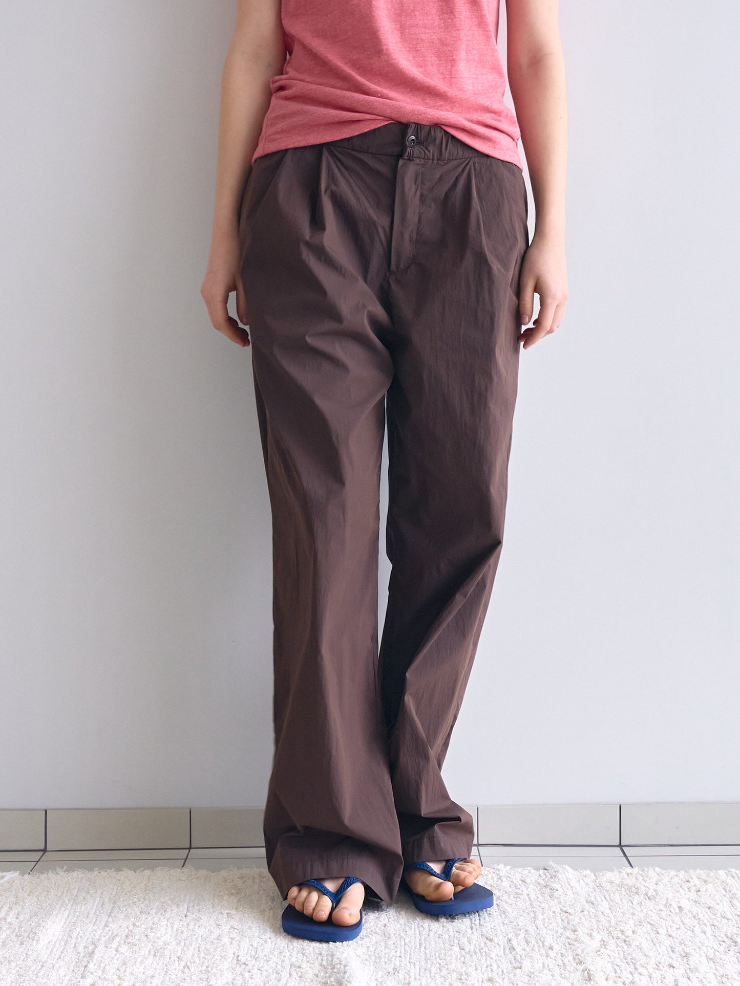 ROSA EASY COTTON PANTS [ Brown ]