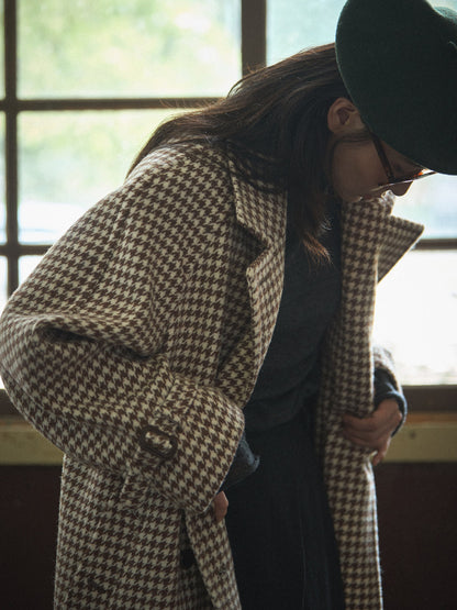 SHELBY COAT [ Brown Houndstooth Check Tweed ] 2nd pre-order