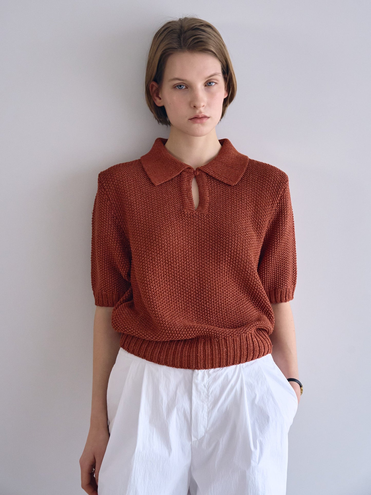 LOW GAUGE SKIPPER SWEATER New Season [ Terracotta Red ]