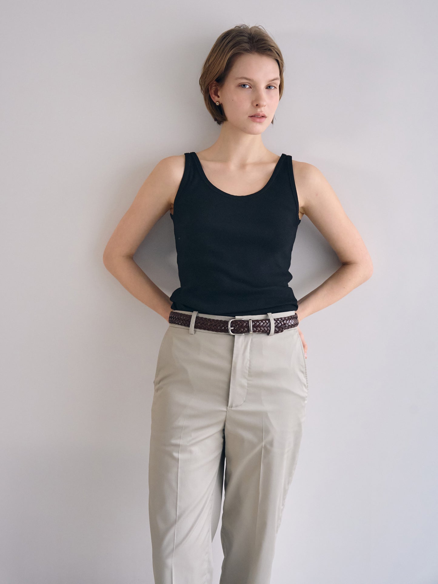 SOFT STRETCH SLEEVELESS [ Black ]
