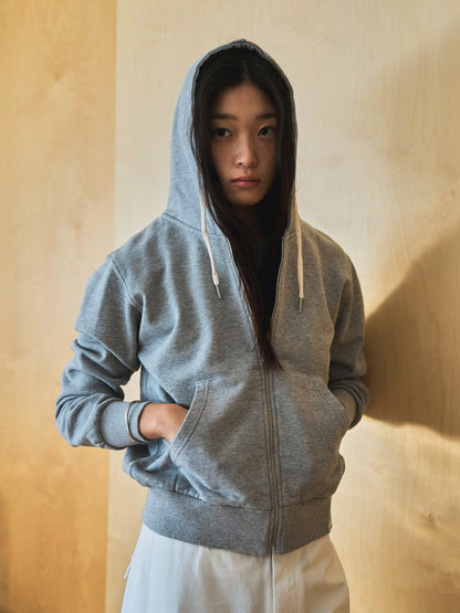 PARK FULL ZIP HOODIE [ Heather Grey ]