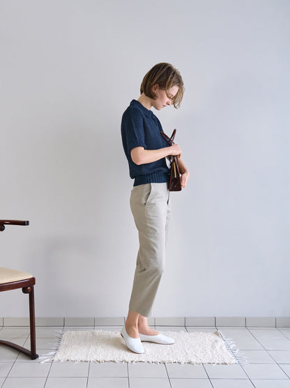 PATRICIA ANKLE PANTS [ Oyster Beige ]