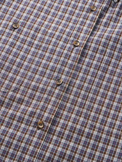 2 POCKET BUTTON DOWN SHIRT [ Violet Tartan ]