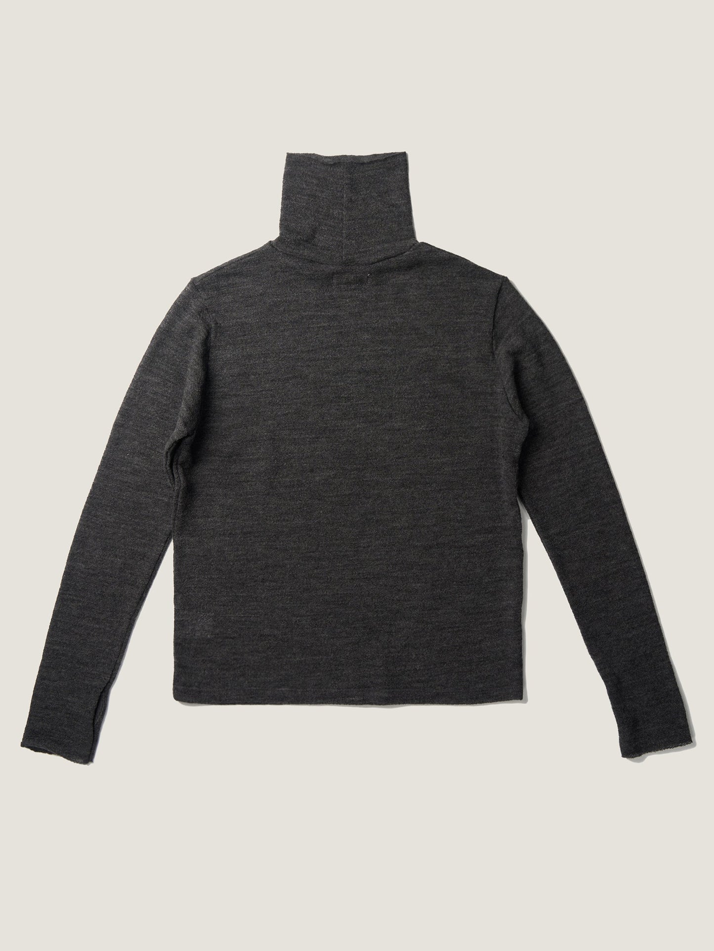 RUSTLE WOOL TURTLE TOP [ Blend Charcoal ]