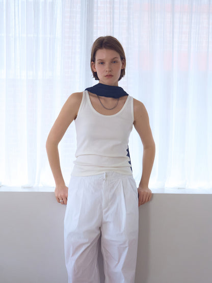 SOFT STRETCH SLEEVELESS [ White ]