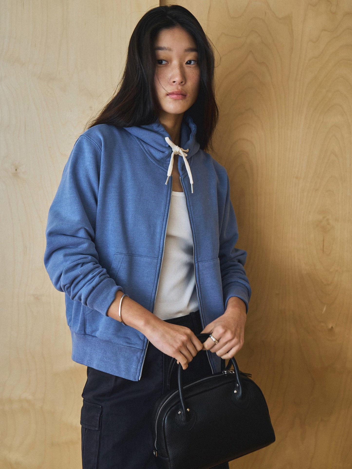 LILY UTILITY CARGO SKIRT [ Herringbone Navy ]