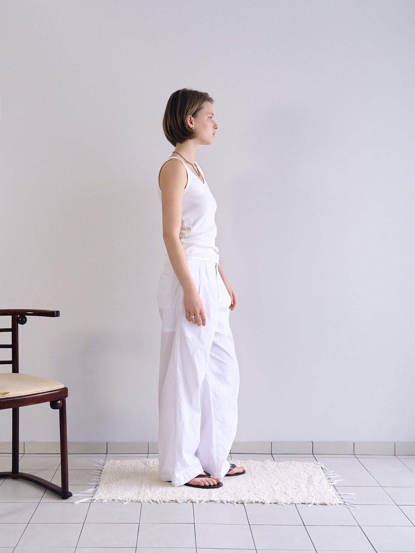 ROSA EASY COTTON PANTS [ White ]