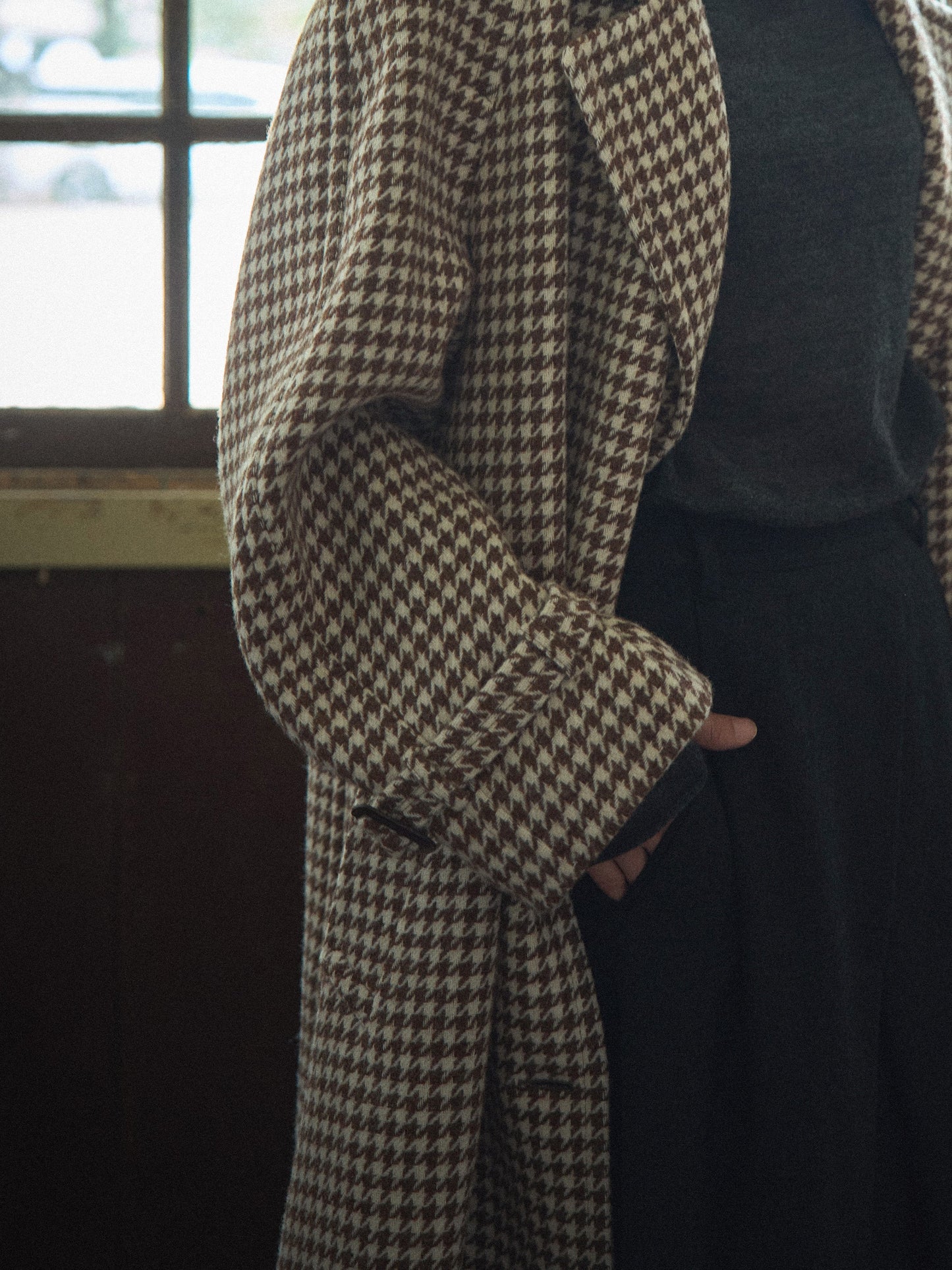 SHELBY COAT [ Brown Houndstooth Check Tweed ] 2nd pre-order