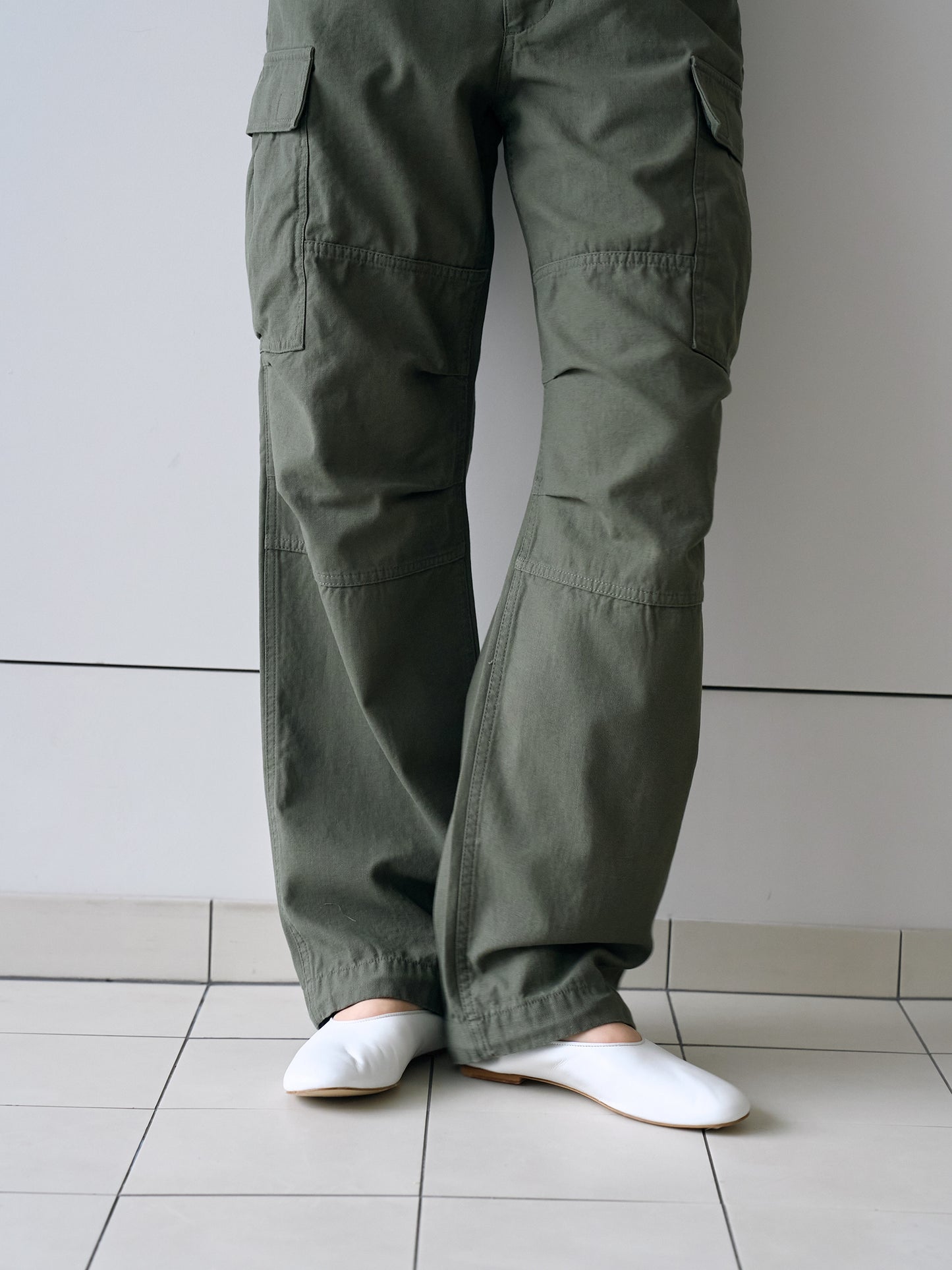 EASE WASHED CARGO PANTS [ Washed Khaki ]