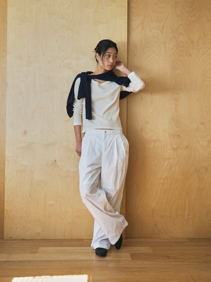 AIRY WAFFLE CARDIGAN [ Deep Navy ]