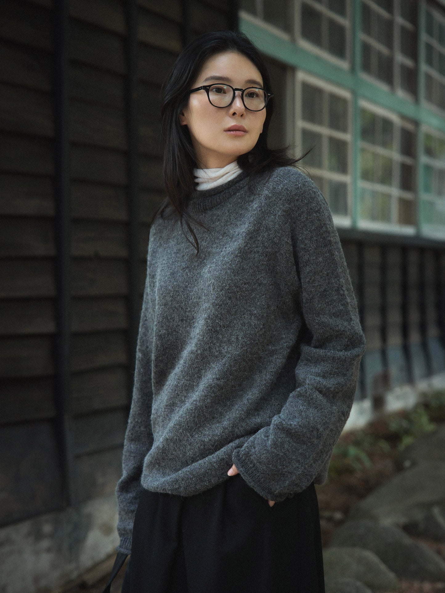 MONTBLANC ROLLNECK SWEATER [ Shadow Gray ]