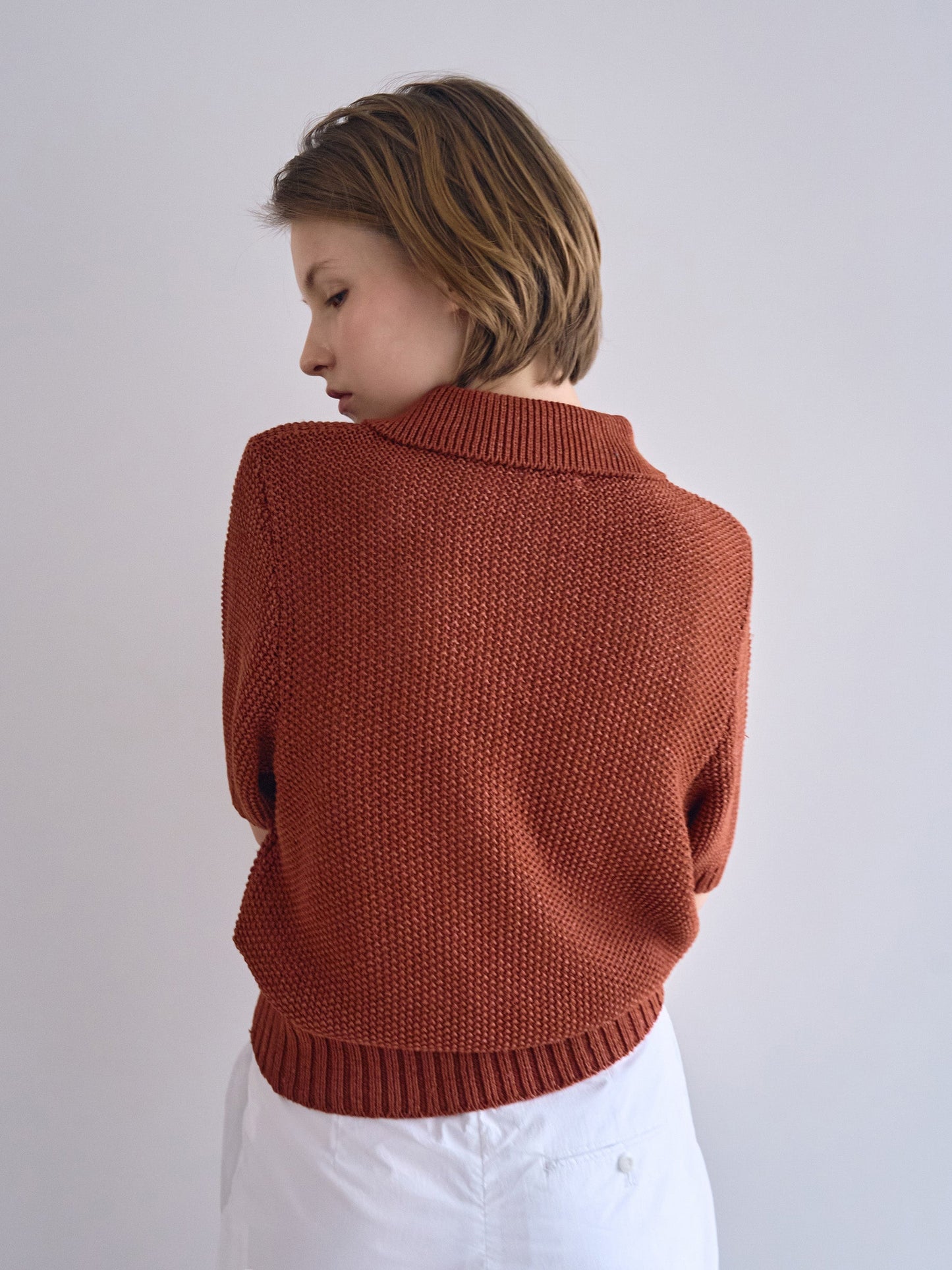 LOW GAUGE SKIPPER SWEATER New Season [ Terracotta Red ]