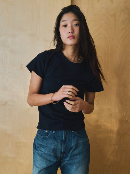 ALWAYS CREW NECK T-SHIRT [ Navy ]