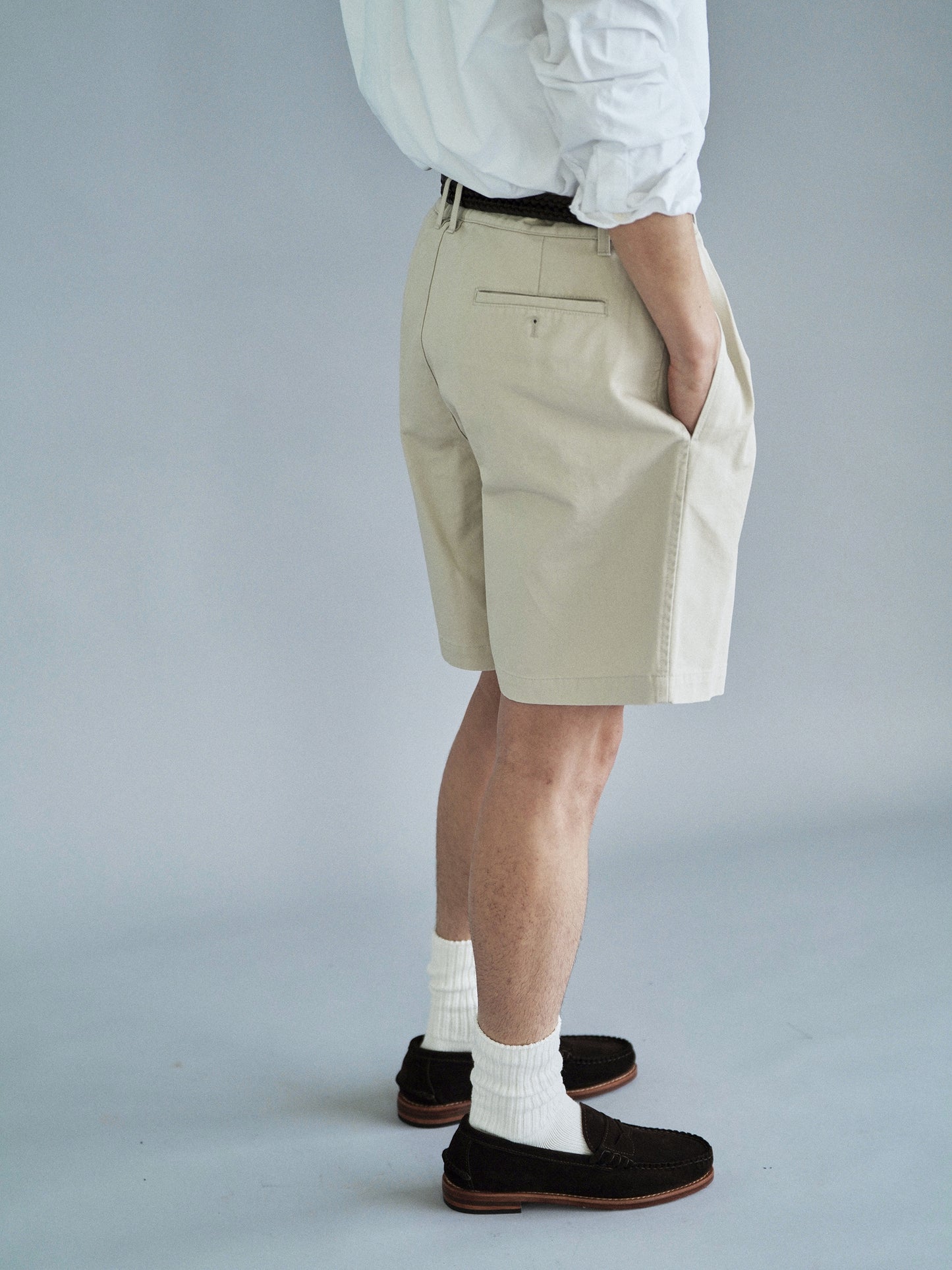 EASY FIT SHORTS [ Light Beige ]