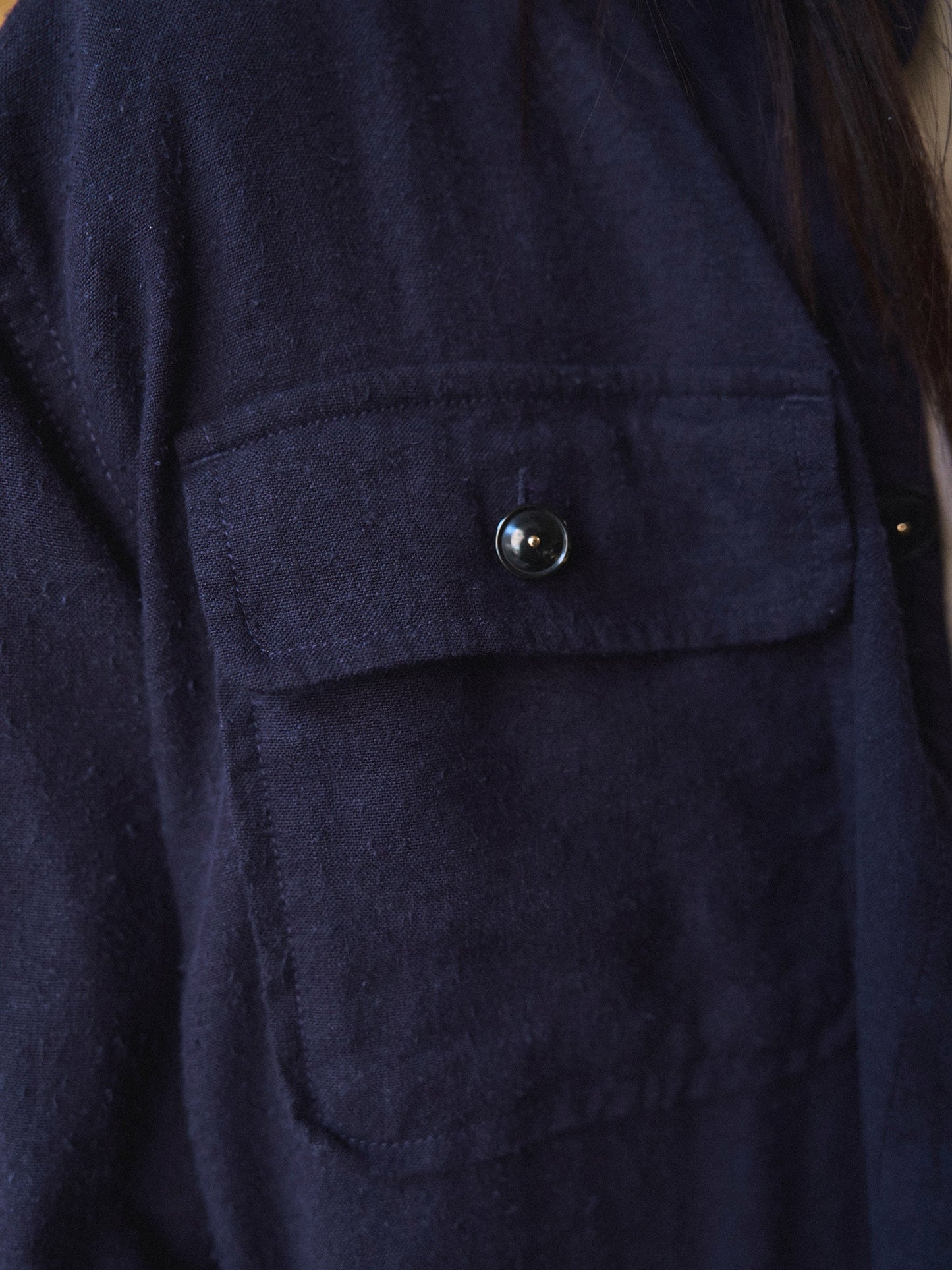 CAROLINE SILK LINEN JACKET [ Royal Blue ]