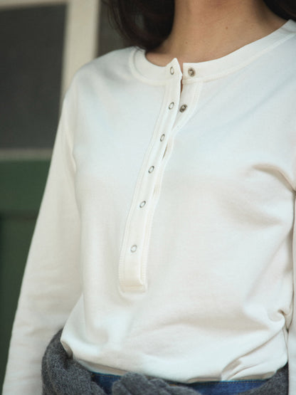 PENELOPE BUTTON TOP [ Soap White ]