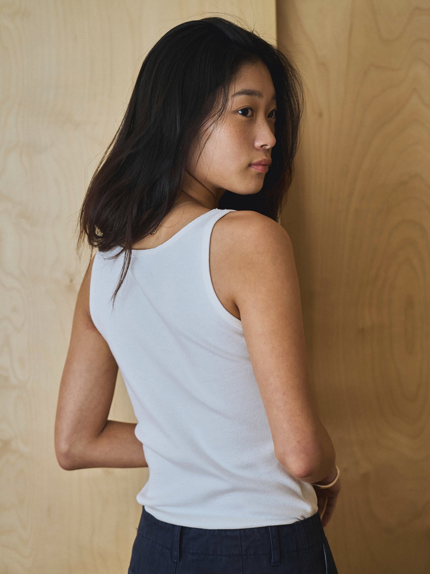 SOFT STRETCH SLEEVELESS [ White ]