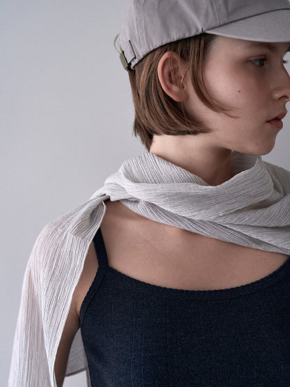 SCALLOPED TRIM SLEEVELESS [ Blend Gray ]