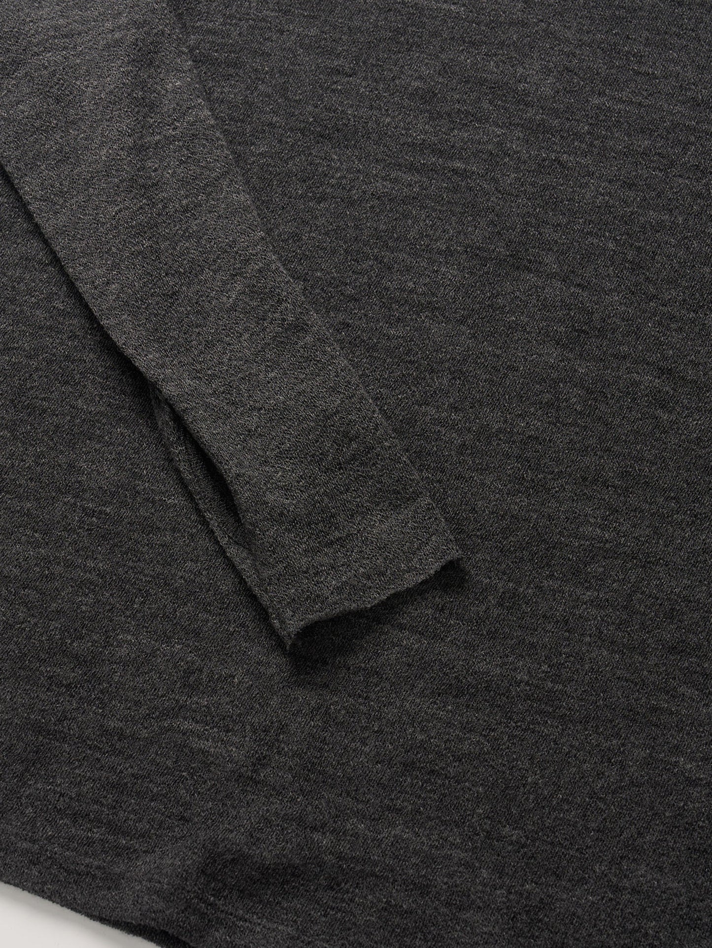 RUSTLE WOOL TURTLE TOP [ Blend Charcoal ]