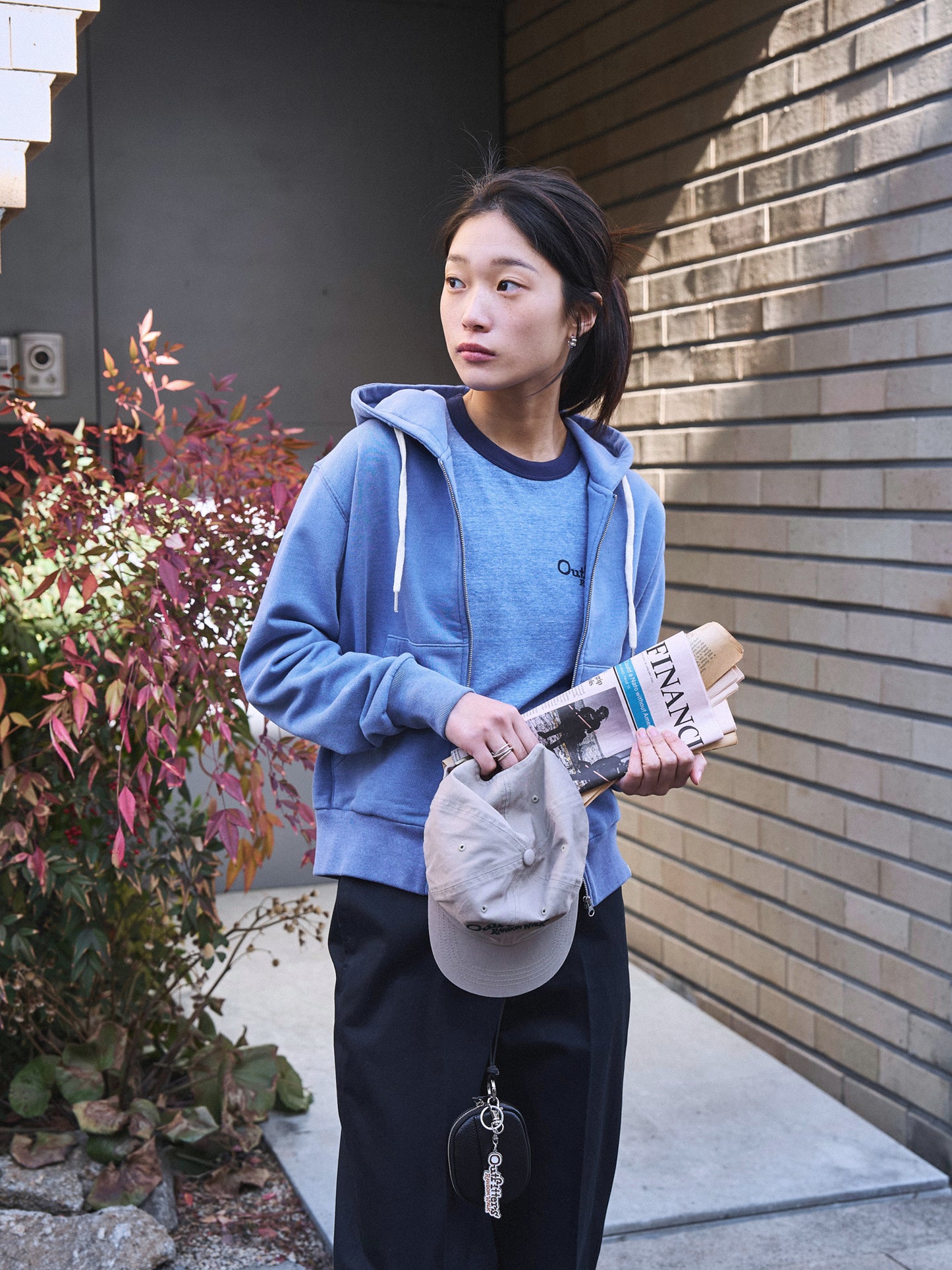 PARK FULL ZIP HOODIE [ Sea Blue ]