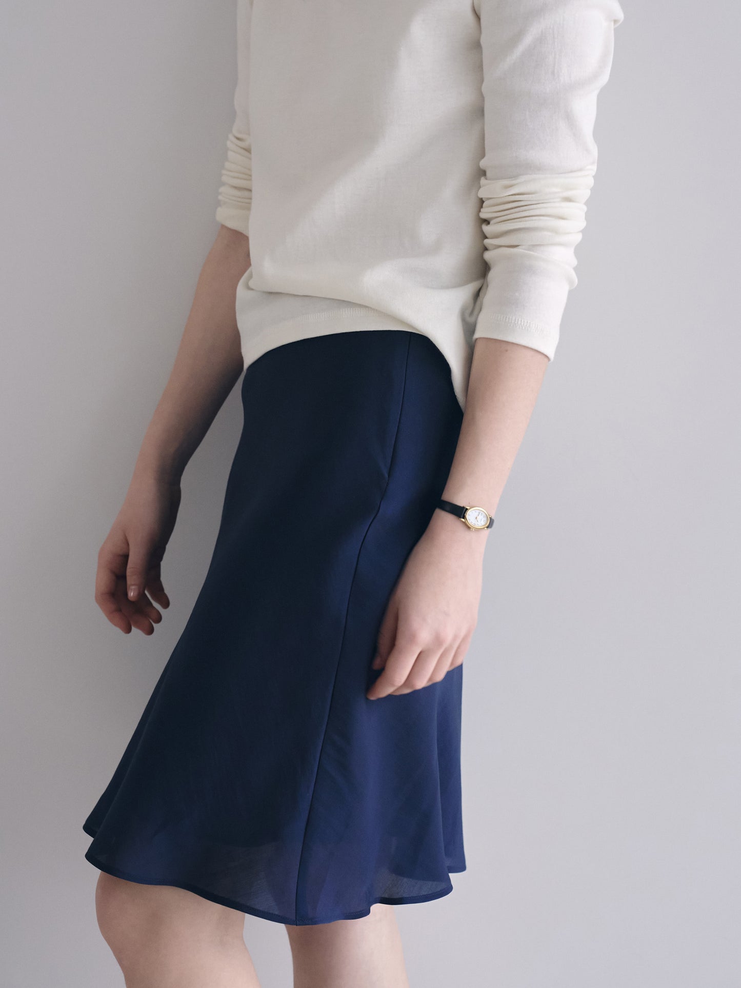 SMOOTH SCOOP NECK TOP [ Natural ]