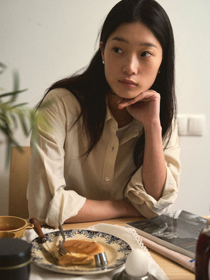 MARTHA LIGHT COTTON SHIRT [ Neutral ]
