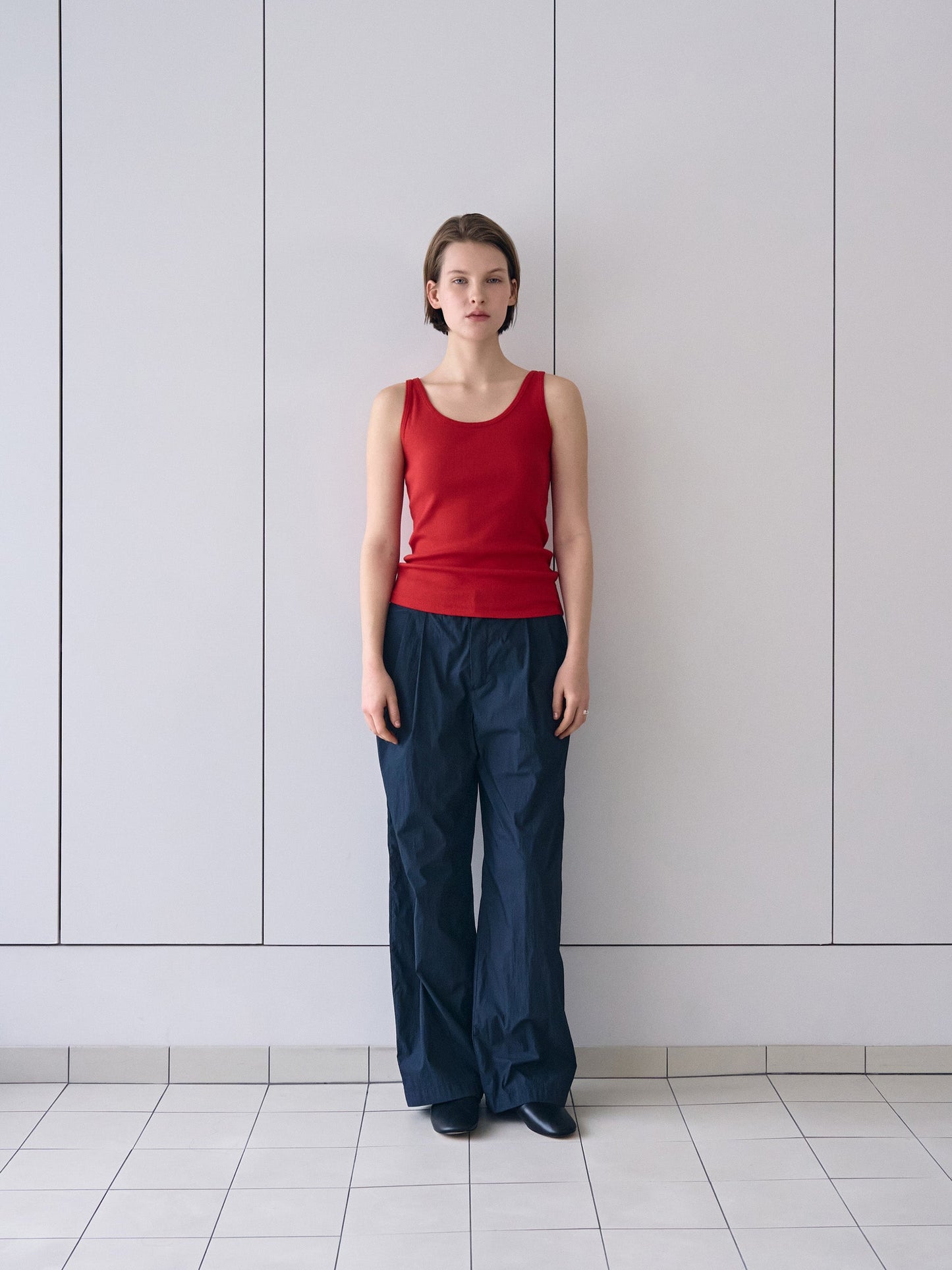 ROSA EASY COTTON PANTS [ Deep Navy ]