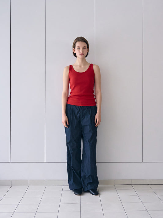 ROSA EASY COTTON PANTS [ Deep Navy ]