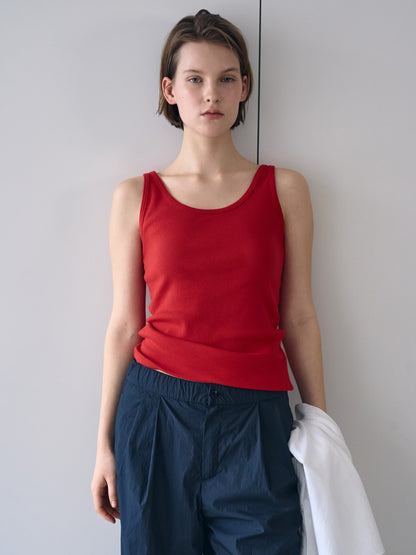 SOFT STRETCH SLEEVELESS [ Rouge ]