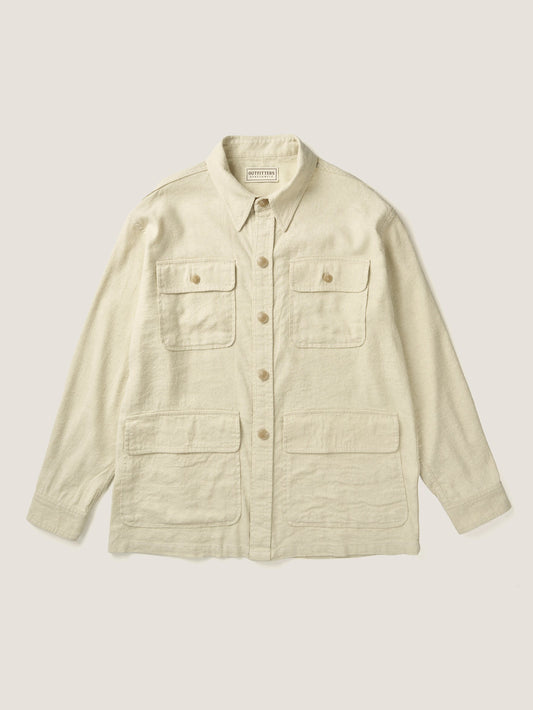 CAROLINE SILK LINEN JACKET [ Natural ] 1st Reorder shipping in the last week of April